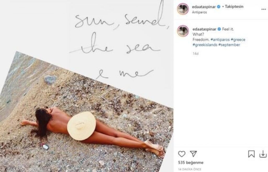 Kumsalda Çırılçıplak Poz Verdi !